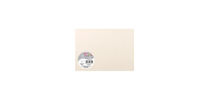 Paquet de 5 cartes simples 148x210mm 210g/m2 - Ivoire irisé