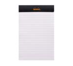 Bloc agrafé Rhodia N°14 11x17 cm 80 feuillets ligné 80g - Noir