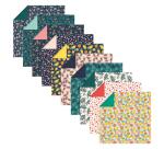 ORIGAMI, Pochette de 60 feuilles 70g/m2 au format 15x15cm - Jardin fruité - Multicolore