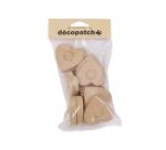 Pack de 12 coeurs aimantés 3x12x20cm - Kraft