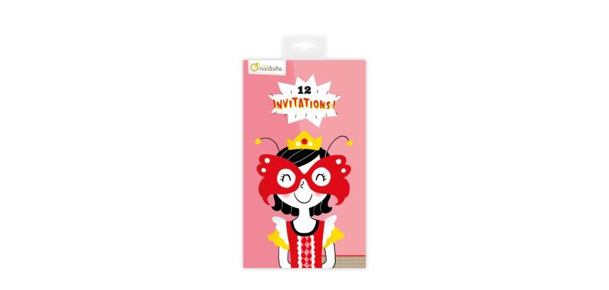 Cartes d'invitation, Princesses - Rose