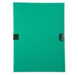 Map met uitrekbare rug met klep en riem - gekleurde PP