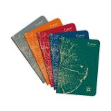 Carnet piqué FOREVER PREMIUM 100% recyclé A5 96 pages petits carreaux papier recyclé blanc 90 g - Assortis
