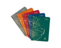 Carnet piqué FOREVER PREMIUM 100% recyclé A5 96 pages petits carreaux papier recyclé blanc 90 g - Assortis