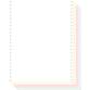 Computer listing paper 1000 NCR white/yellow/pink/green sheets - 4-part micro-perforations 240x12'' - White