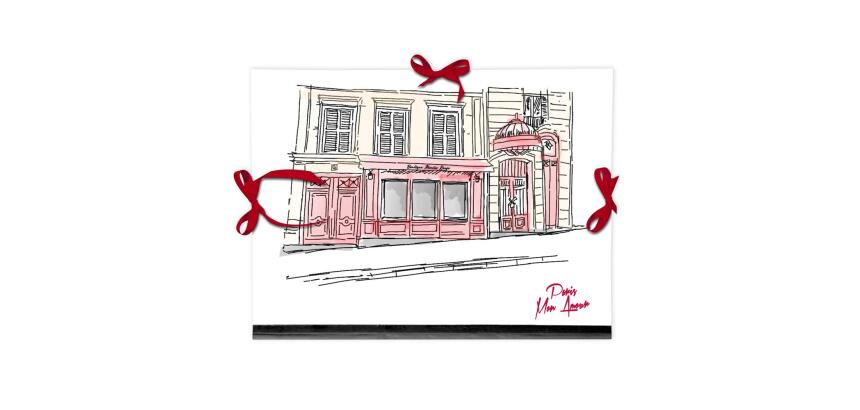 Moulin Rouge, Carton à dessin 28 x 38 cm, fermeture avec rubans