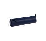 CUIR TEINTÉ Trousse Ø5,5x22 cm Bleu foncé