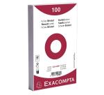 Paquet 100 fiches sous film - bristol dots non perforé - 125x200mm - Blanc