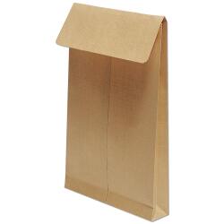 Boite de 250 Pochettes Kraft Armé Brun E4-280x400 mm avec Soufflet de 30 mm - Auto-Adhésives - 130g/m2 - Brun