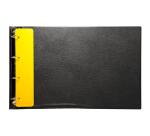 Raccoglitore 4 anelli 30mm PVC foderato - A3 in orizzontale - Nero