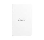 Carnet piqué Rhodia Classic 7,5x12 cm 48p petits carreaux 5x5 non détachables 80g - Blanc