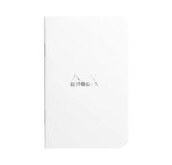 Rhodia Classic Stapledbound Notebooks A7, 5x5 Squared - White