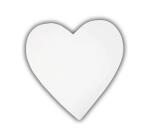Petit coeur plein 12cm - Blanc