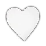 Petit coeur plein 12cm - Blanc