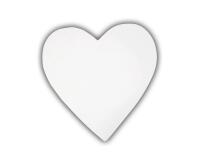 Petit coeur plein 12cm - Blanc