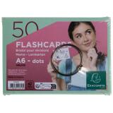 Paquet de 50 Flashcards sous film + anneau - bristol dots perforé - Format A6