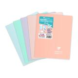 Cahier piqué Koverbook Blush 17x22cm 96 pages grands carreaux couverture polypropylène opaque bicolore Couleur aléatoire. - Assortis
