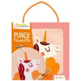 Punch Needle, Licorne - Rose