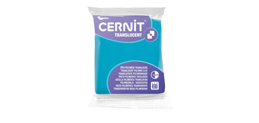 Cernit TRANSLUCENT 56 g Bleu turquoise - Bleu turquoise