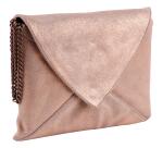 PLUME Pochette Enveloppe en Daim irisé 20x14cm - Cuivre