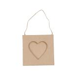 Mini cadre coeur 8x8cm - Kraft