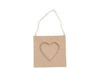 Mini cadre coeur 8x8cm - Kraft