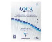 Aqua Essentials bloc collé 12 papiers aquarelle assortis 18x24cm 12F 200g-300g