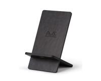 Rhodiarama support pour téléphone mobile NOIR simili cuir italien 13x8x8 ,5 cm - Noir