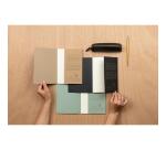 Flying Spirit piqûre textile A5 96 pages ligné motifs assortis papier ivoire 90g - Vert de gris