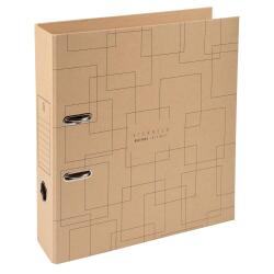 Eterneco Prem'Touch Lever Arch File (70mm spine) - Brown geometrical design