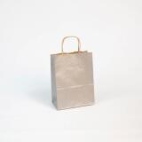 Paq.25 sacs kraft lisse, 16x8x21cm, Argt - Argent