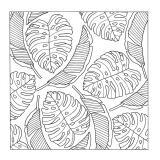 Coussin 100% soie - 40x40cm Tropical - Blanc
