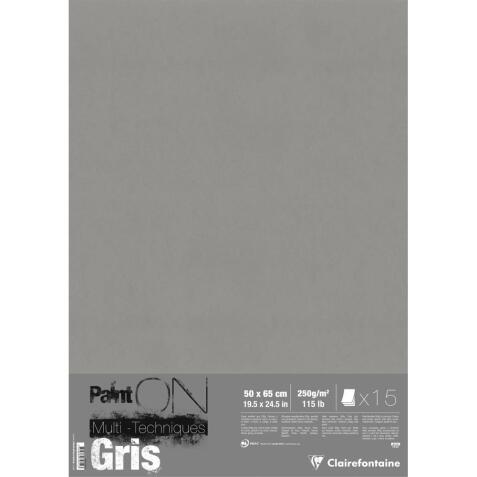 Paint'ON Gris paquet 15F 50x65cm 250g - Gris