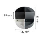 Cubiletes modulables THE QUARTER + 4 cubiletes combinables + 2 alturas diferentes + Dimensiones 12x12x8,3 cm Shades of grey - Tonos de gris