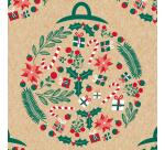 Kraft 70g, rl 50x0,70m Boules Noël - Multicolore