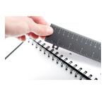 Exabook Rhodiactive rechargeable reliure intégrale A4+ 160 pages petits carreaux 5x5 avec cadre en-tête 80g - Noir