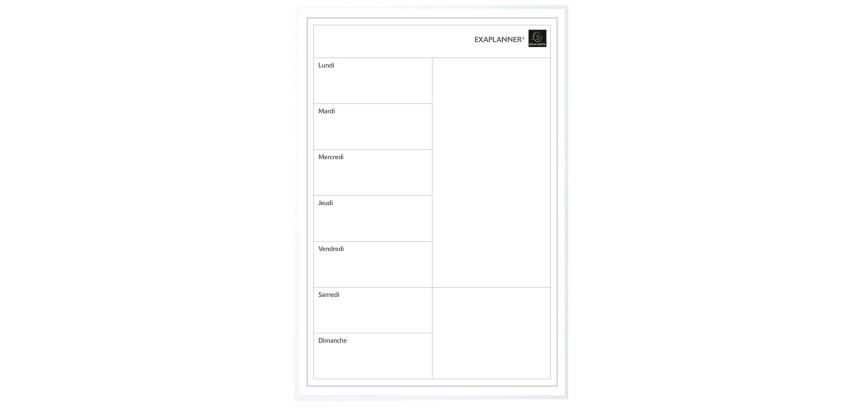 Planning magnétique FR Perso 43x30cm