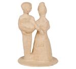 Figurines mariés : homme + femme - Kraft