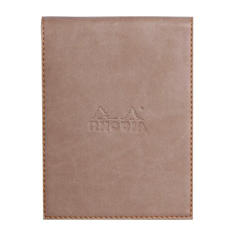 Rhodiarama porte-bloc avec porte-crayon + bloc N°12 ligné - Taupe