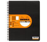 Cahier recharge Exabook Rhodiactive reliure intégrale A4+ 160 pages ligné+MC 80g - Noir