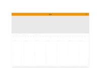 Rhodia sous-main semainier entoilé A2 (42x59,4 cm) 30 feuillets encollés - Blanc