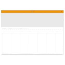 Rhodia sous-main semainier entoilé A2 (42x59,4 cm) 30 feuillets encollés - Blanc