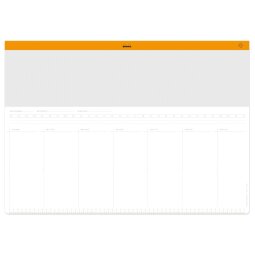 Rhodia sous-main semainier entoilé A2 (42x59,4 cm) 30 feuillets encollés - Blanc