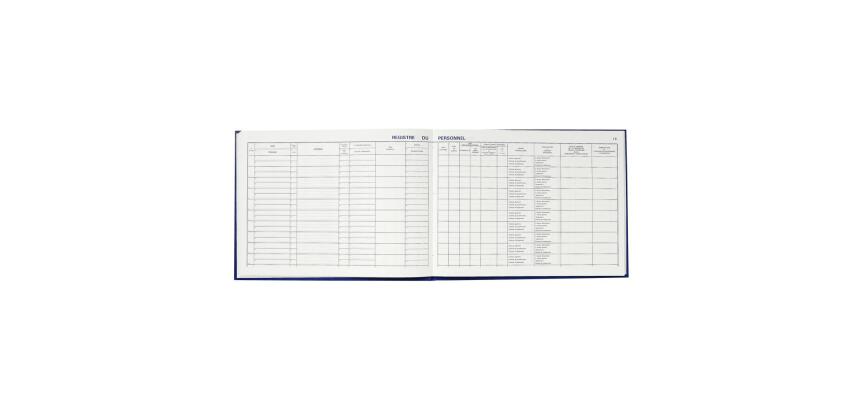 Brochure 240X320 Registre du personnel 80 pages - Noir