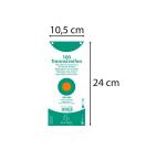 Paquet 100 fiches intercalaires horizontales unies perforées - 105x240mm