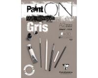 Paint'ON Gris bloc collé 30F A2 250g