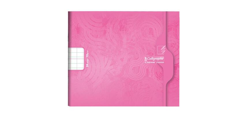 Cahier Maternelles piqué à l'italienne 7000 17x14,7 cm 24 pages DL 3mm IV 70 g - Rose