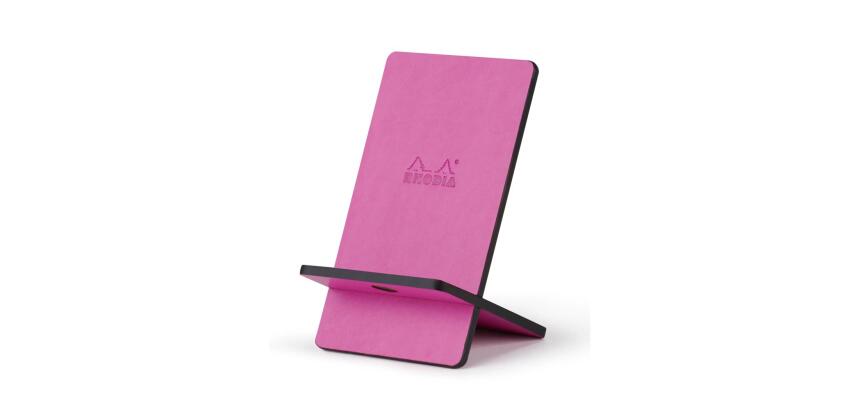 Rhodiarama support pour téléphone mobile simili cuir italien 13x8x8,5 cm - Lilas