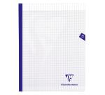 Cahier brochure cousue Mimesys 24x32cm 192 pages grands carreaux couverture polypropylène Couleur aléatoire - Assortis