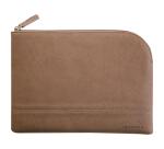 Rhodiarama pochette zippée en simili cuir - taille M (16x22 cm) - Taupe